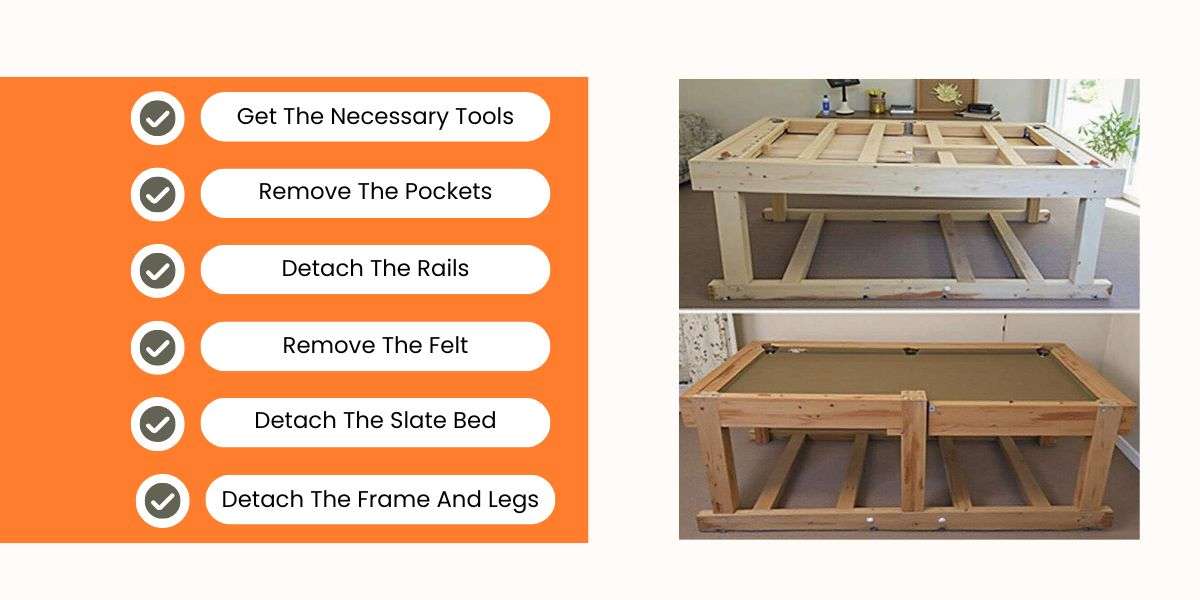 how to dismantle a pool table for moving